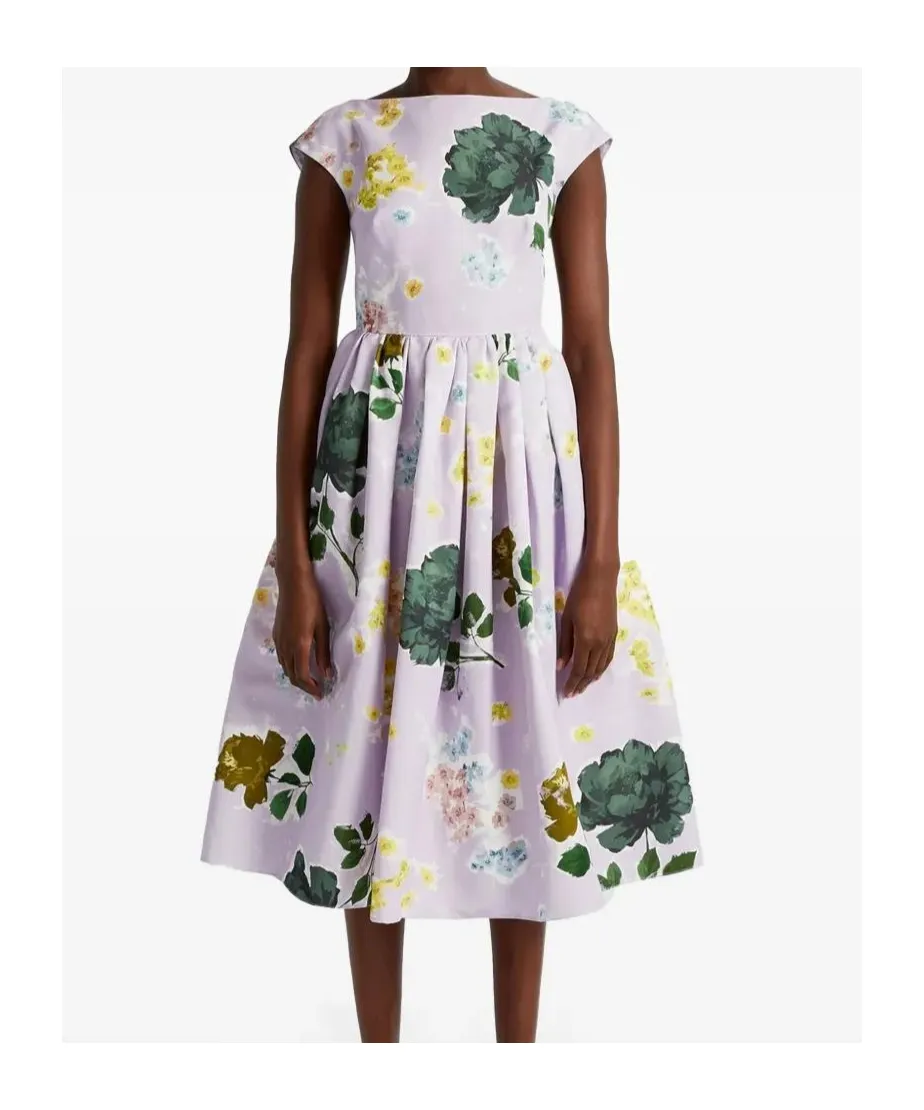 Boat-Neck Midi Dress