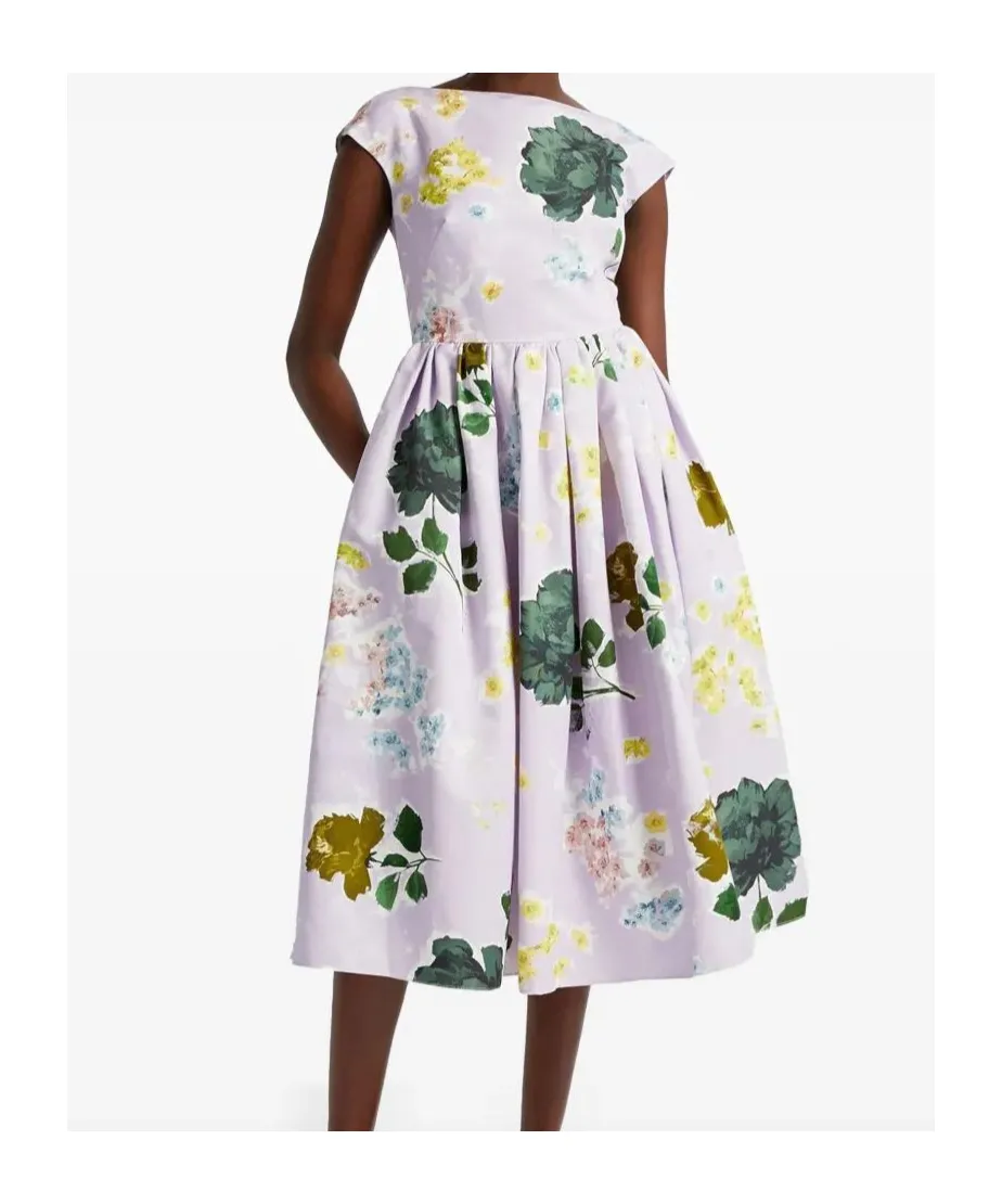 Boat-Neck Midi Dress