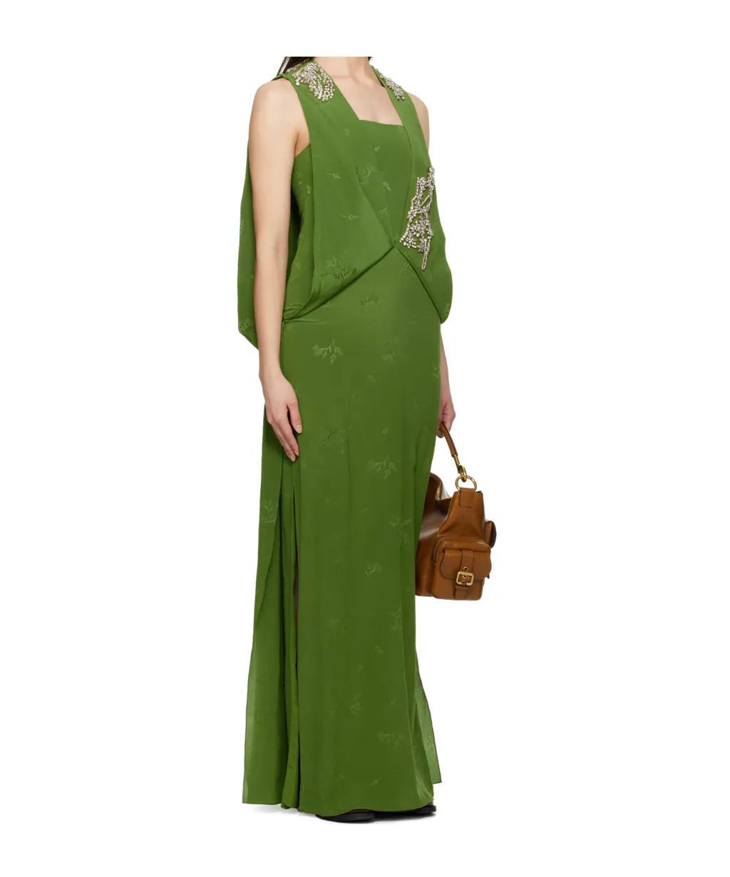 Sleeveless Drape Gown