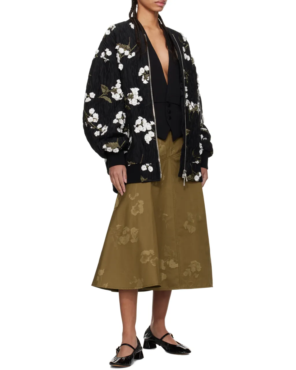 Drape Midi Skirt
