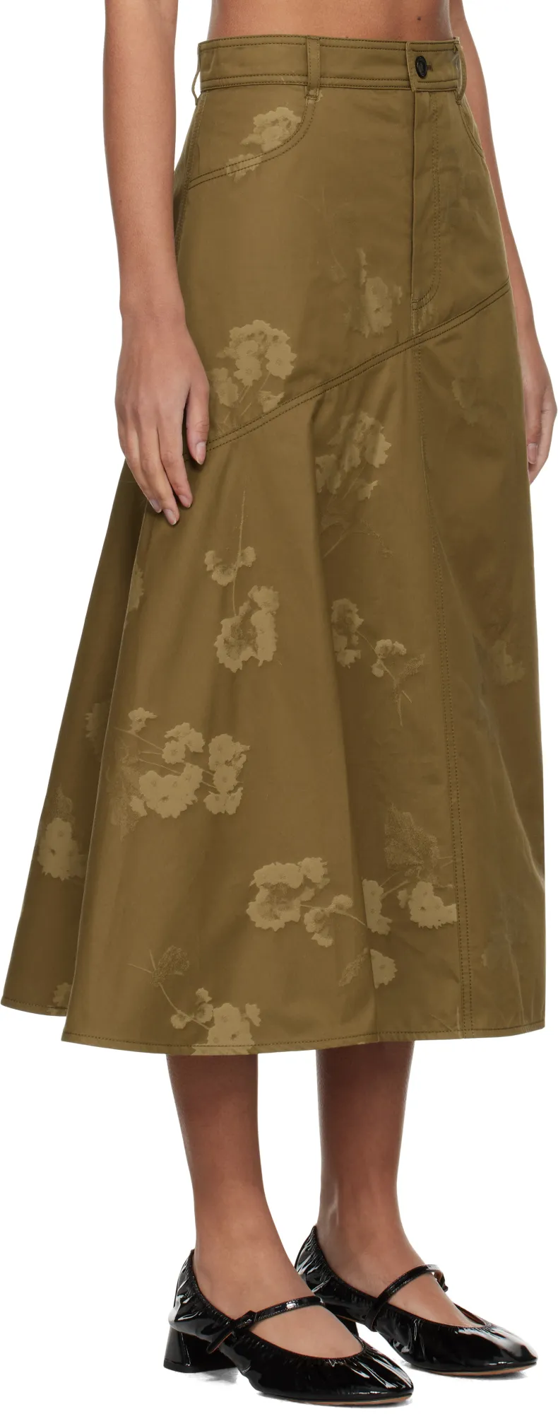 Drape Midi Skirt