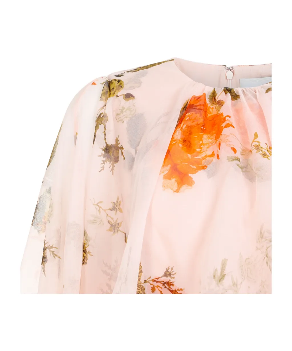 Floral-Print Silk Maxi Dress