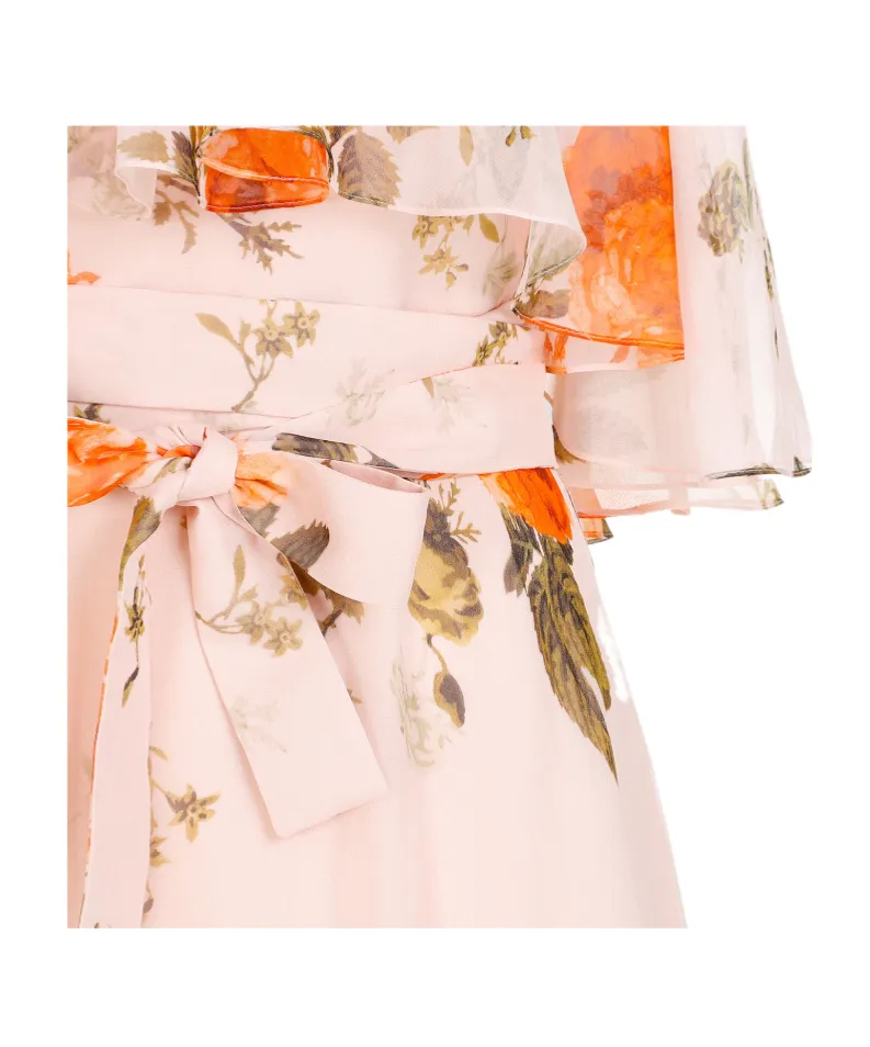 Floral-Print Silk Maxi Dress