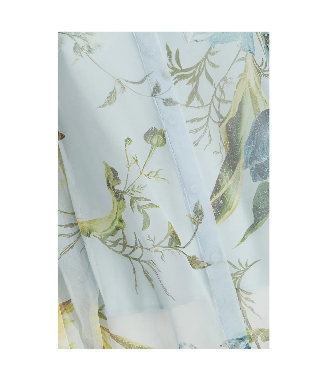 Flower Print Long-Sleeve Shirt