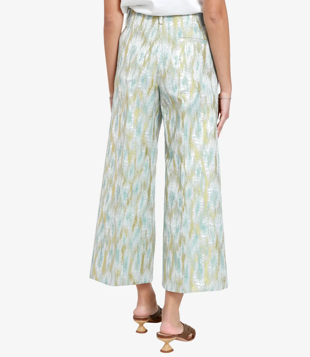 Wide-Leg Cropped Trousers