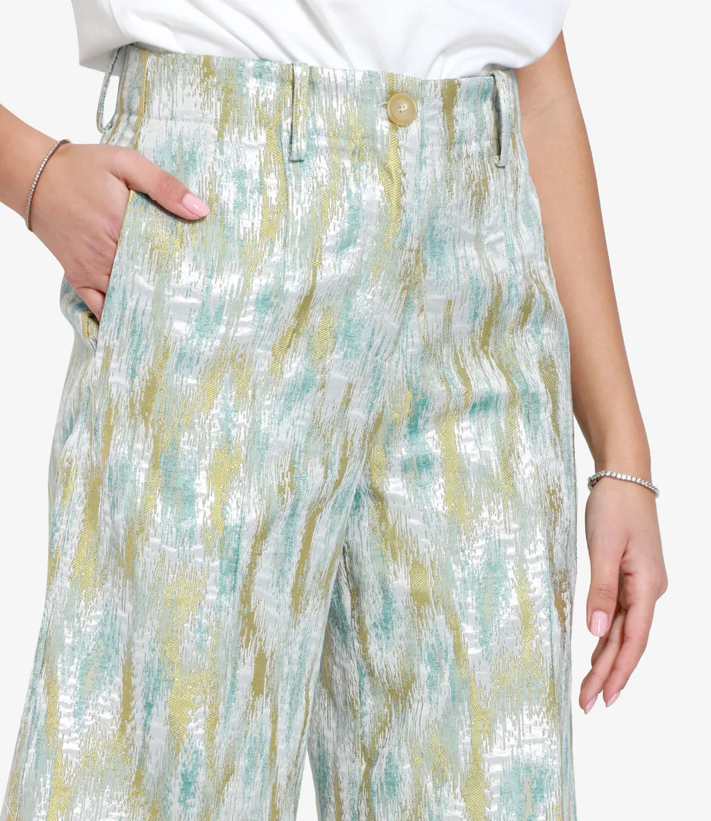 Wide-Leg Cropped Trousers