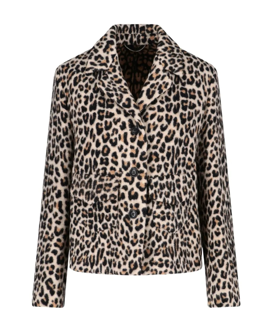 Leopard-Print Tailored Blazer