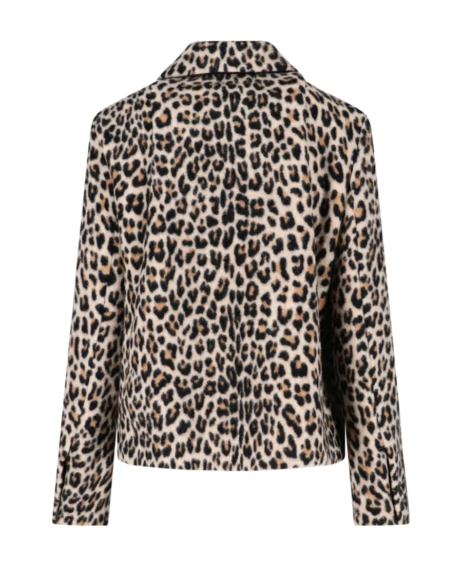 Leopard-Print Tailored Blazer
