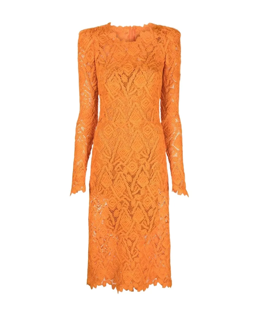 Macrame Lace Midi Dress
