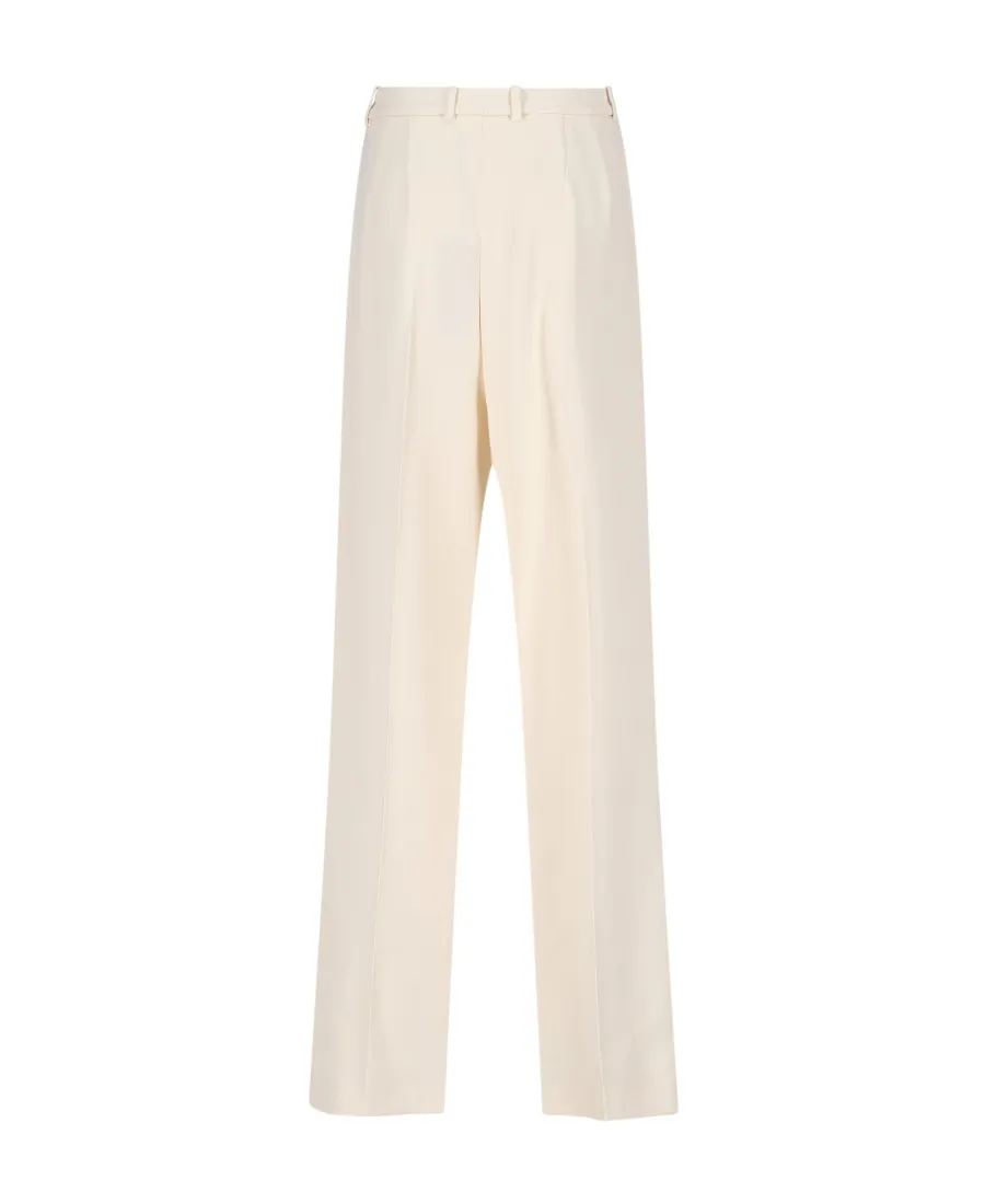Crepe Wide-Leg Trousers