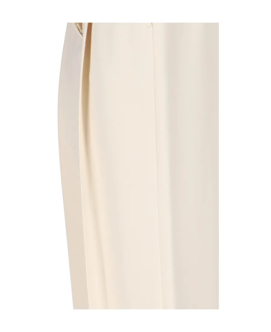 Crepe Wide-Leg Trousers