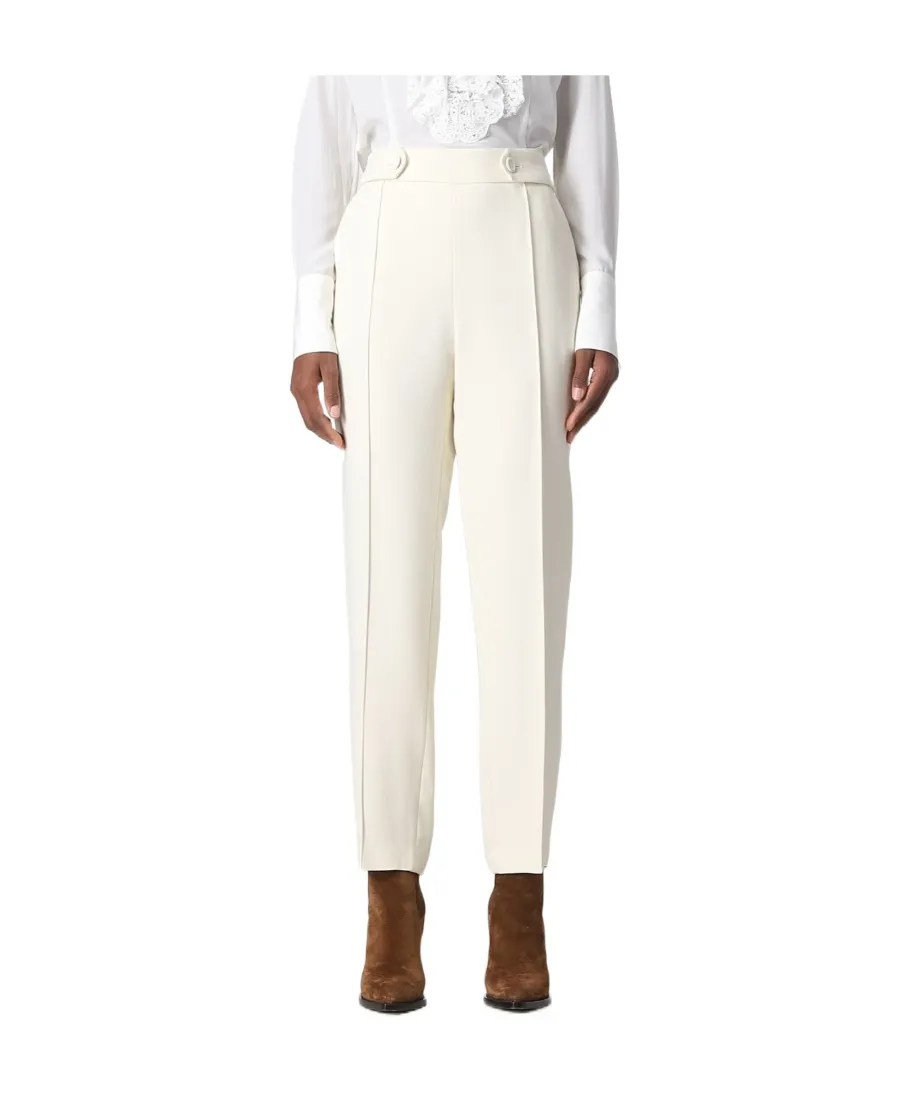 High-Waisted Tapered Trousers