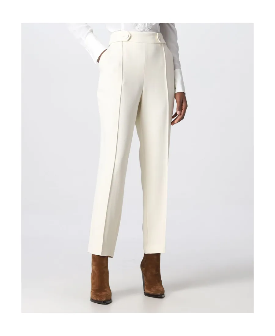 High-Waisted Tapered Trousers