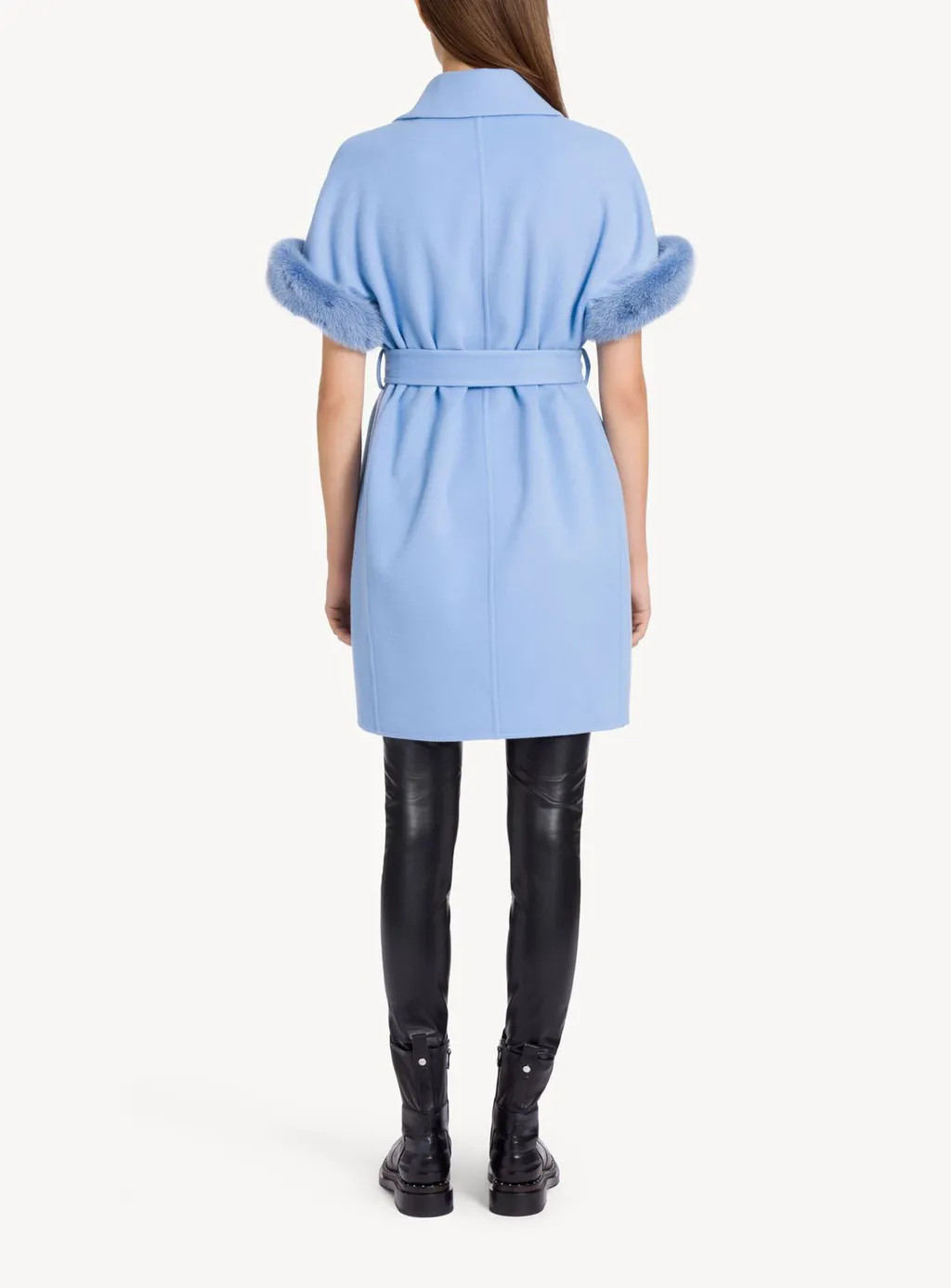 Double-Breasted Short-Sleeved Coat