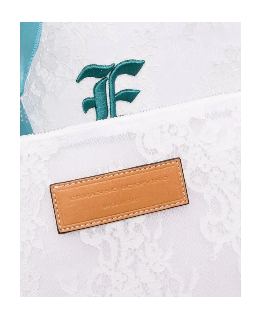 Floral-Lace Logo Tote Bag