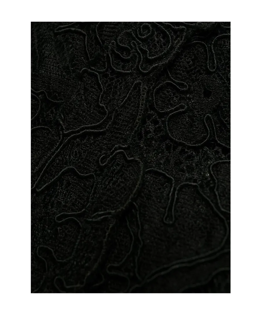 Asymmetric Floral Lace Dress