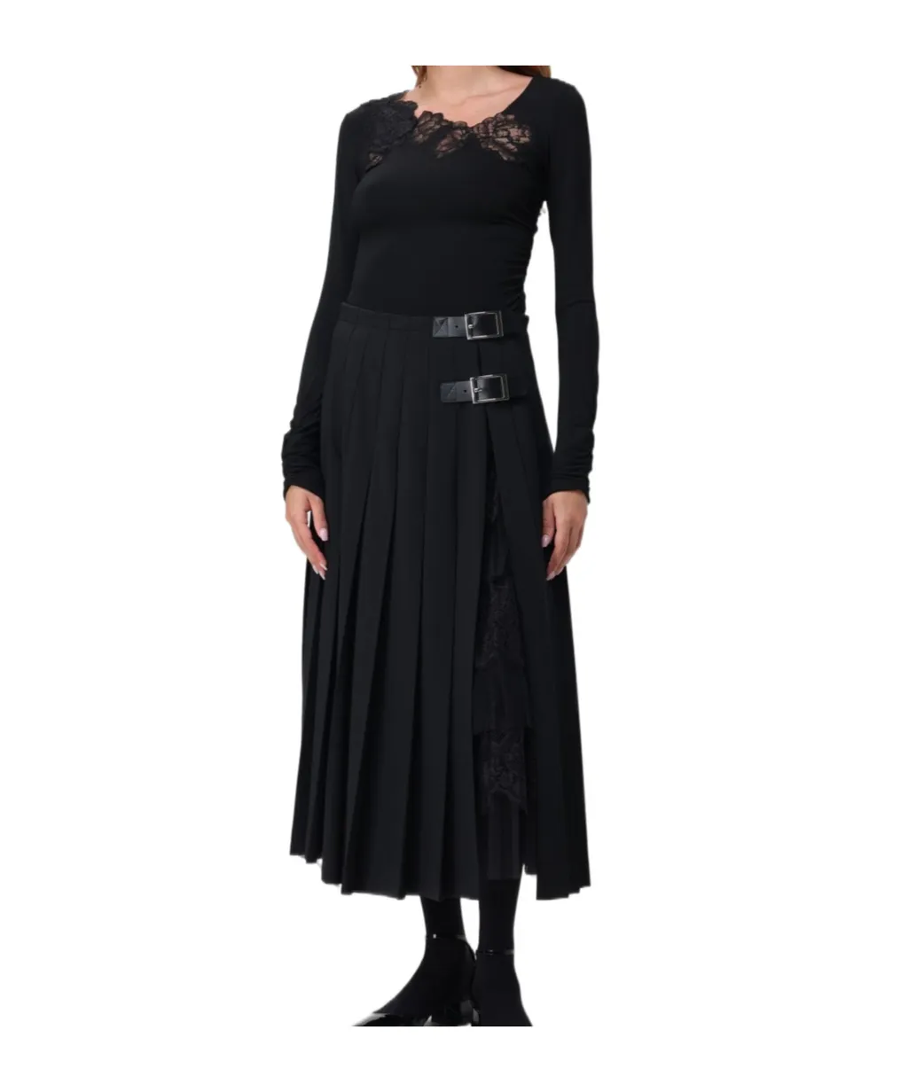 Pleated Midi Skirt
