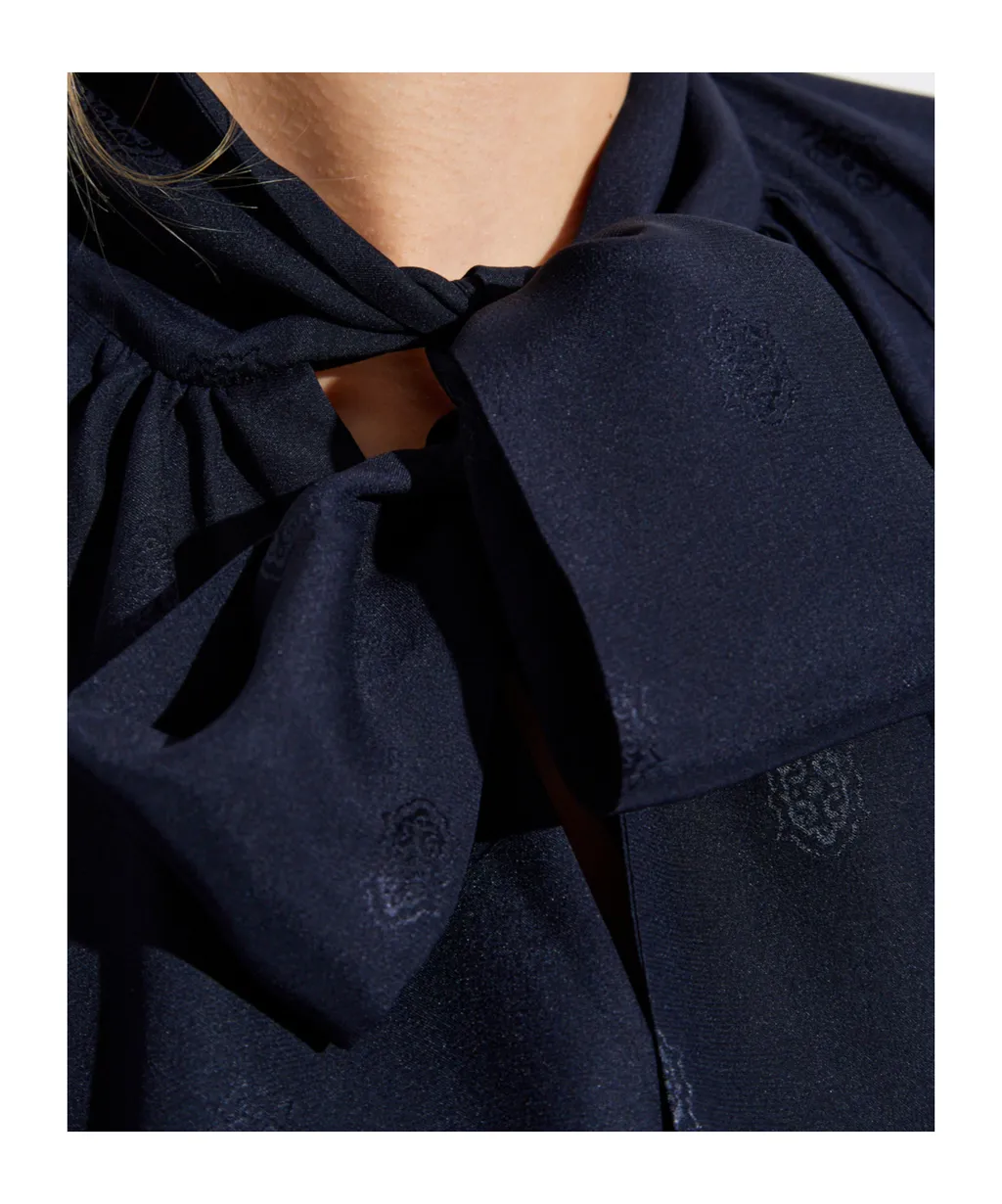 Tie Detailed Fluid Blouse