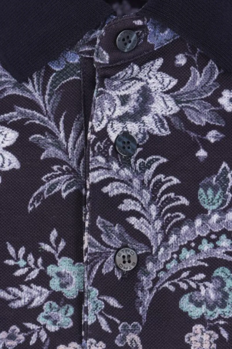 Polo Shirt With Floral Print