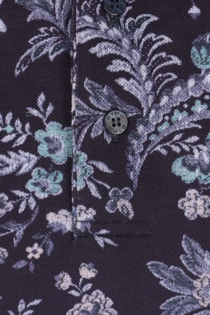 Polo Shirt With Floral Print
