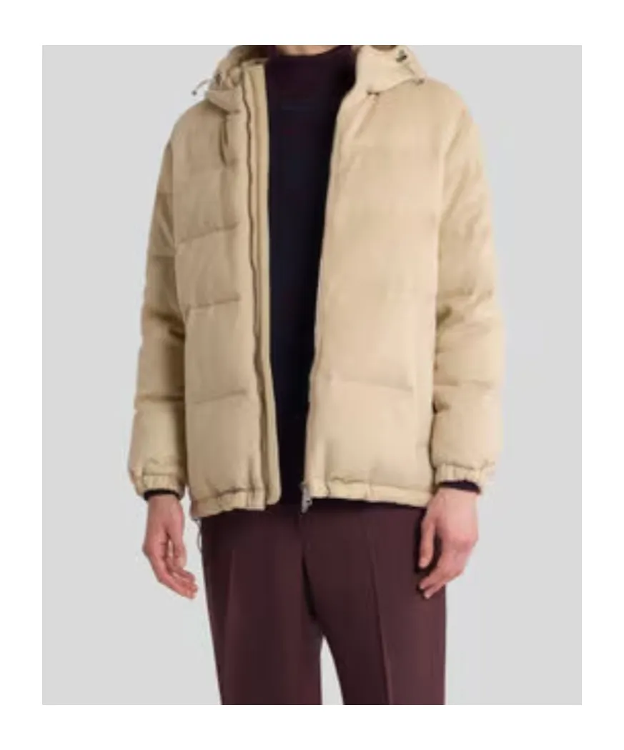 Hooded Cashmere Down Jacket
