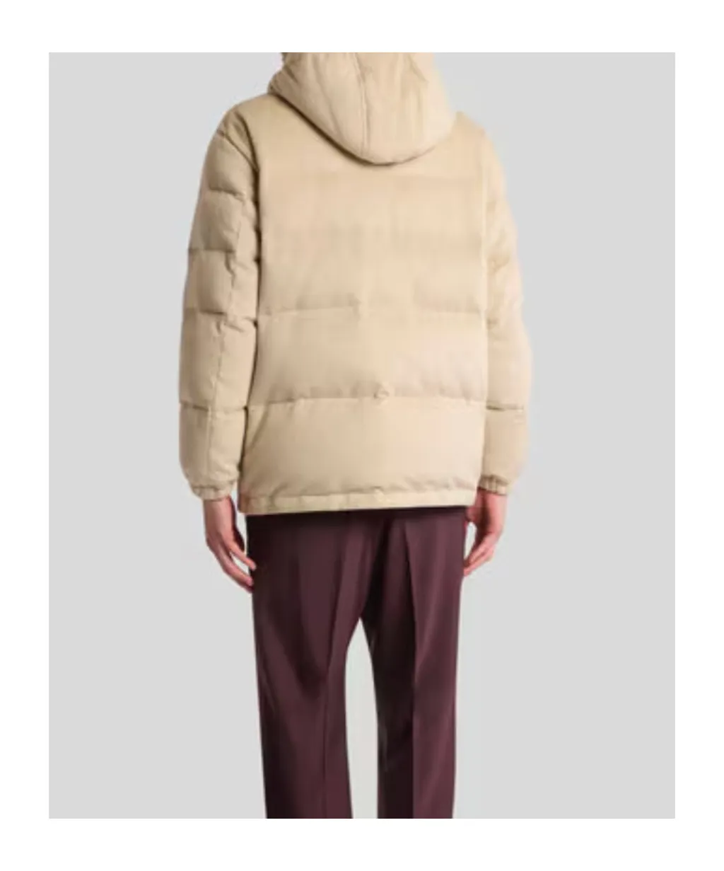Hooded Cashmere Down Jacket