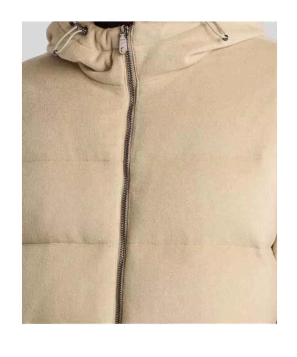 Hooded Cashmere Down Jacket