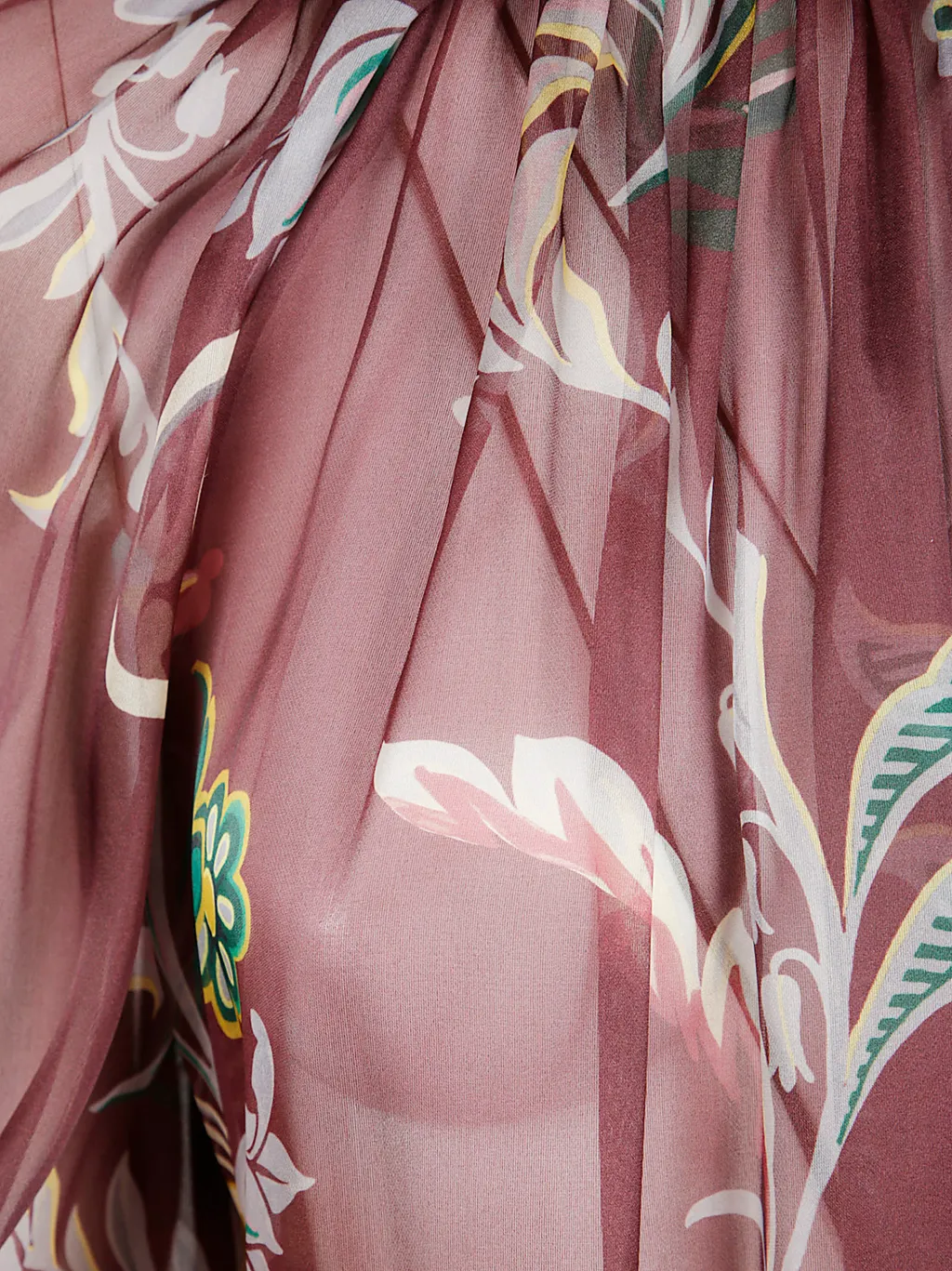 Floral-Print Silk Top