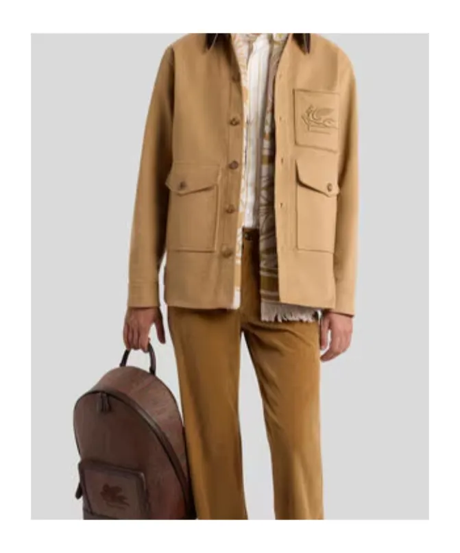 Cotton Jacket With Pegaso