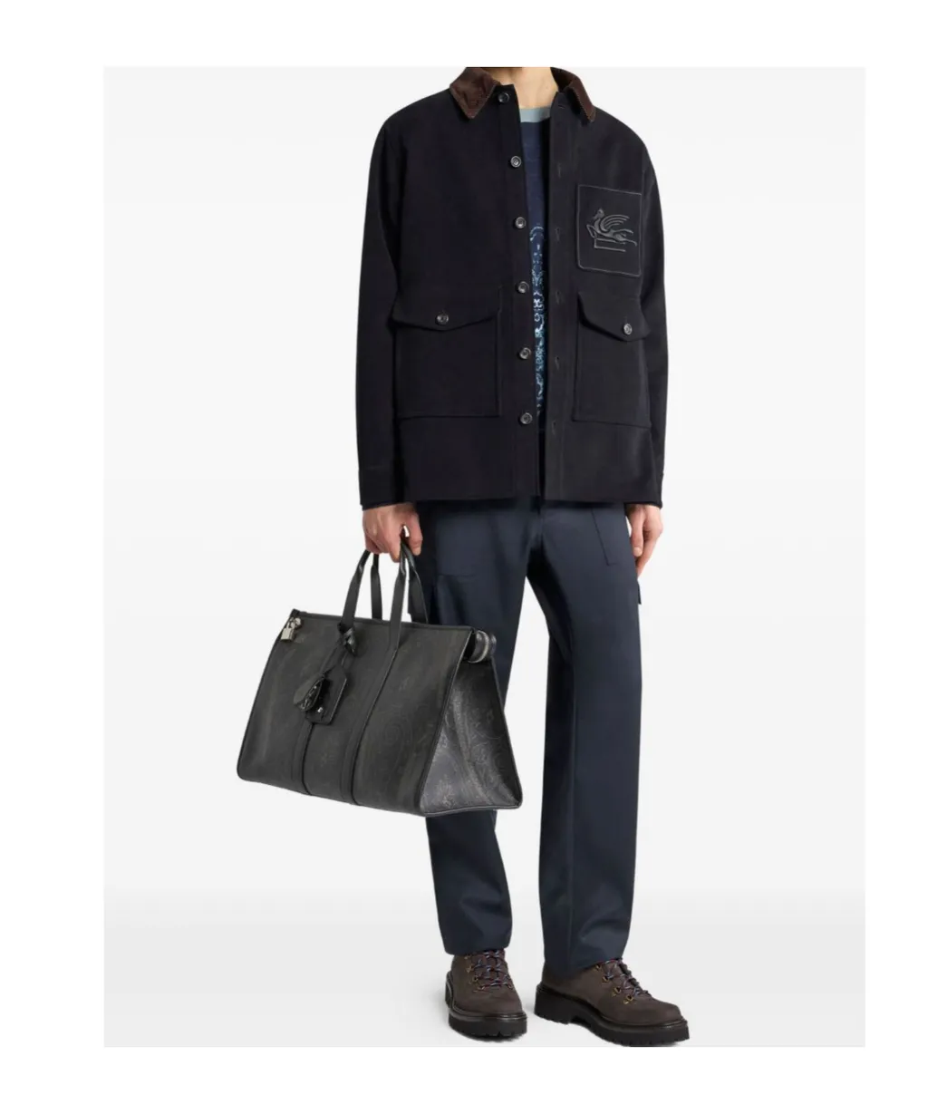 Cotton Jacket With Pegaso