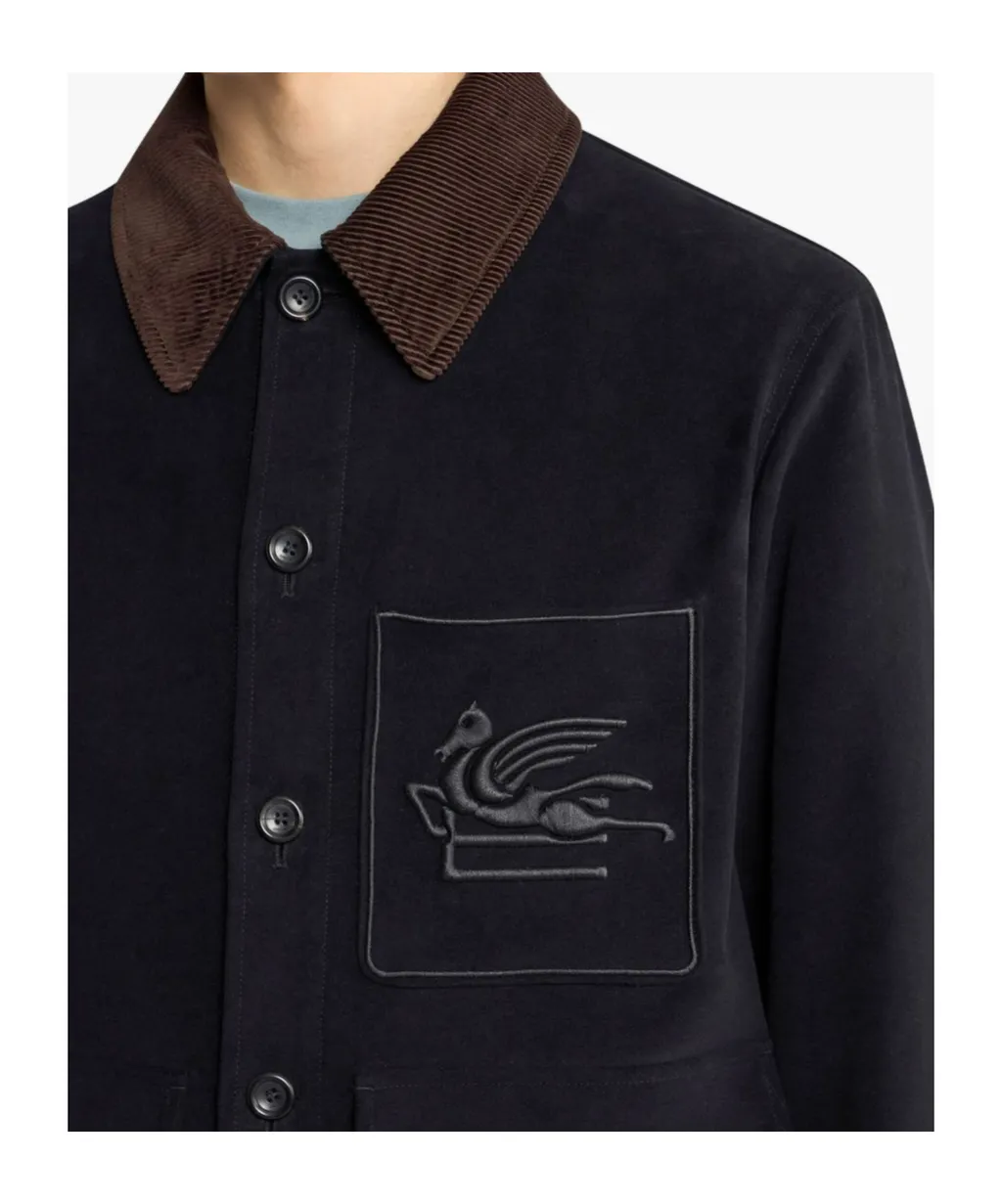 Cotton Jacket With Pegaso