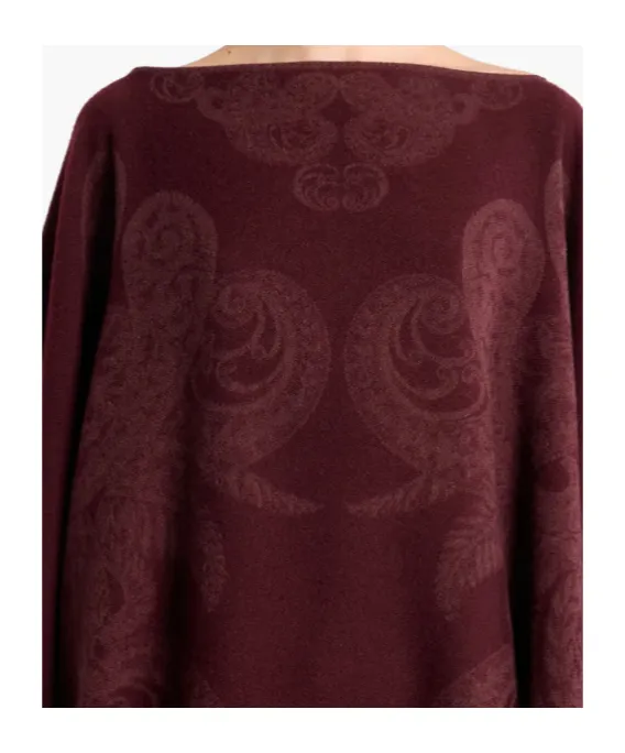 Jacquard Paisley Poncho