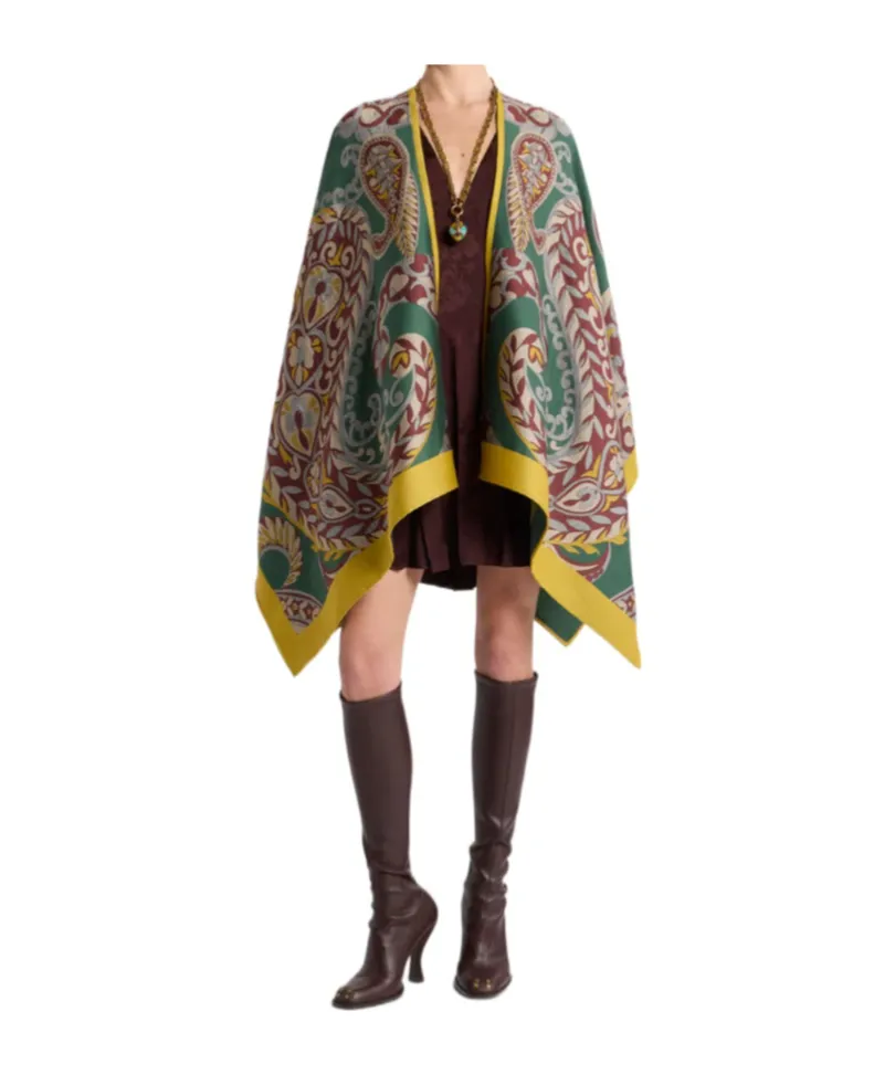 Paisley Motif Cape