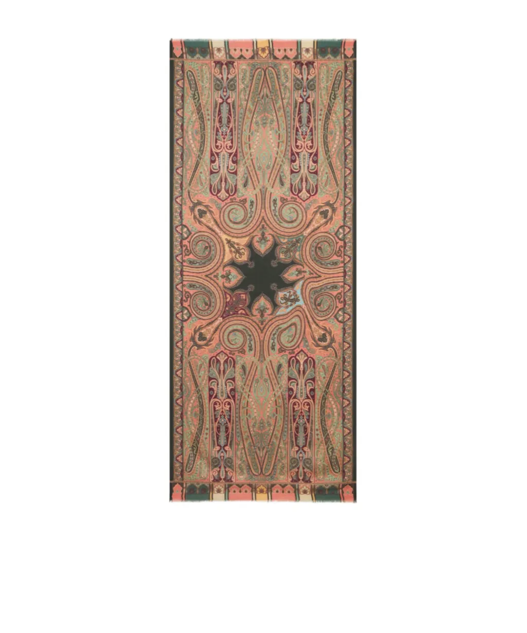Paisley Silk And Cashmere Scarf