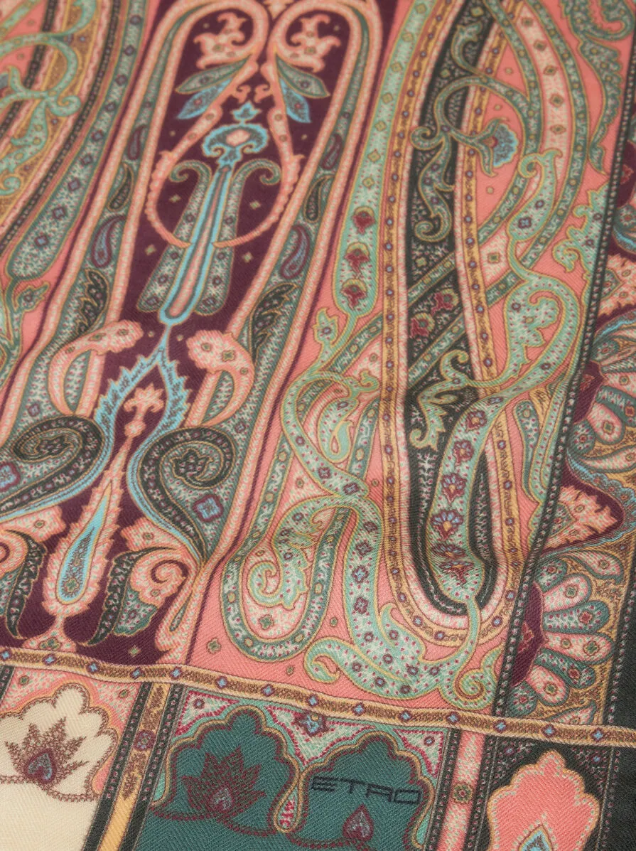 Paisley Silk And Cashmere Scarf