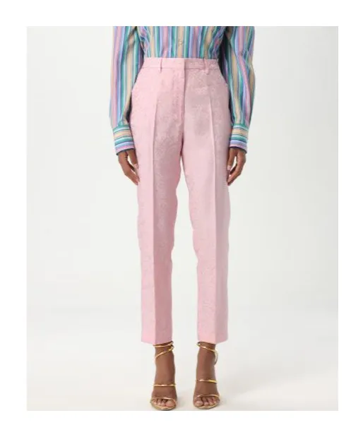 Paisley-Jacquard Tailored Trousers
