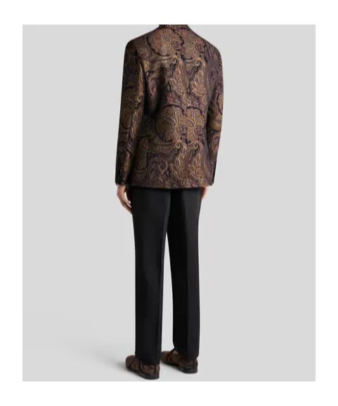 Paisley Jacquard Brocade Blazer