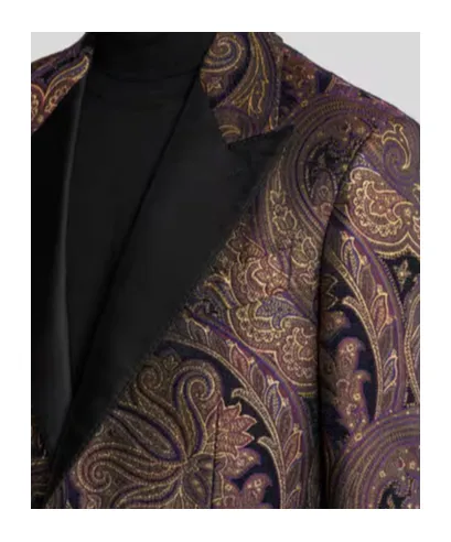 Paisley Jacquard Brocade Blazer