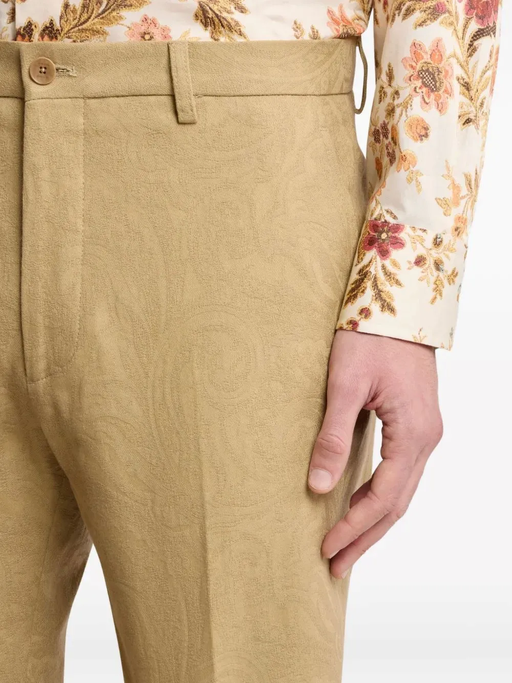 Paisley-Jacquard Trousers