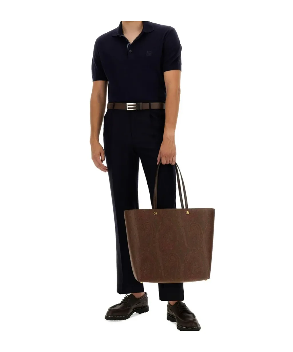Pegasus Embroidered Short-Sleeved Polo Shirt