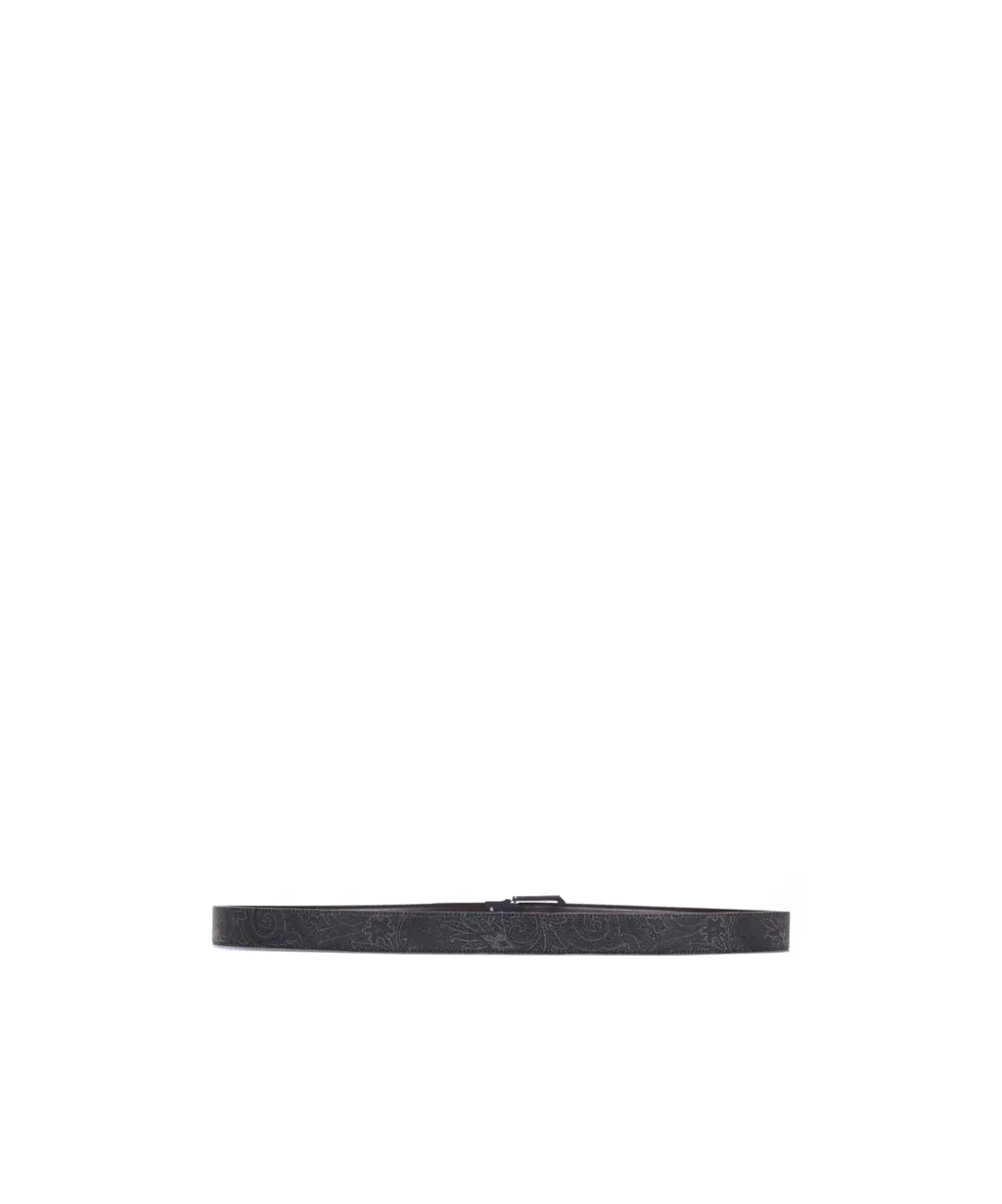 Reversible Arnica And Leather Belt