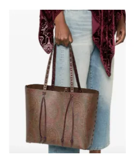 Paisley-Pattern Shoulder Bag