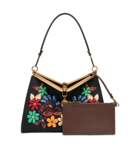 Medium Vela Bag With Flowers