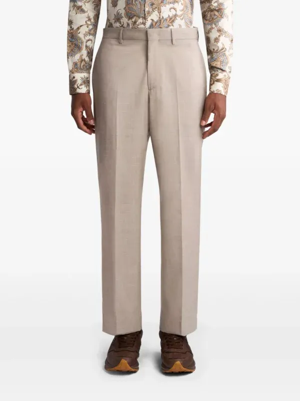 Slub Wool-Blend Trousers