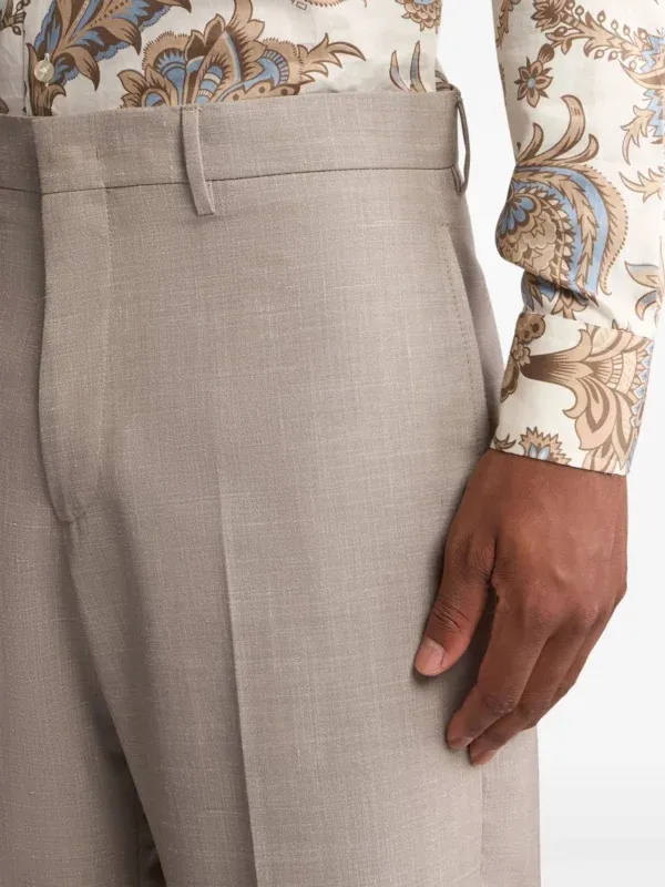 Slub Wool-Blend Trousers