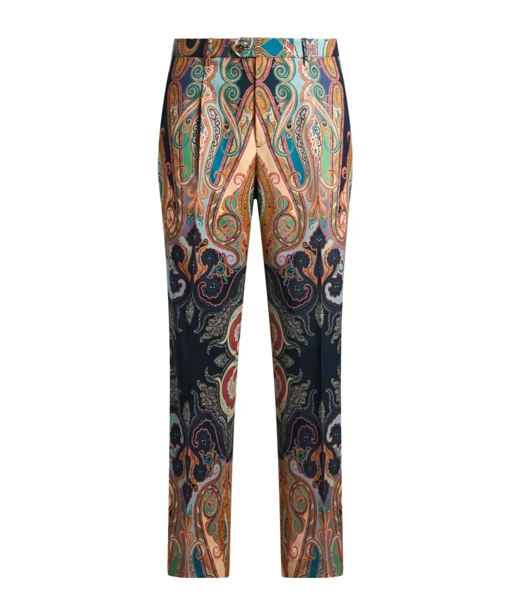 Paisley Wool Trousers