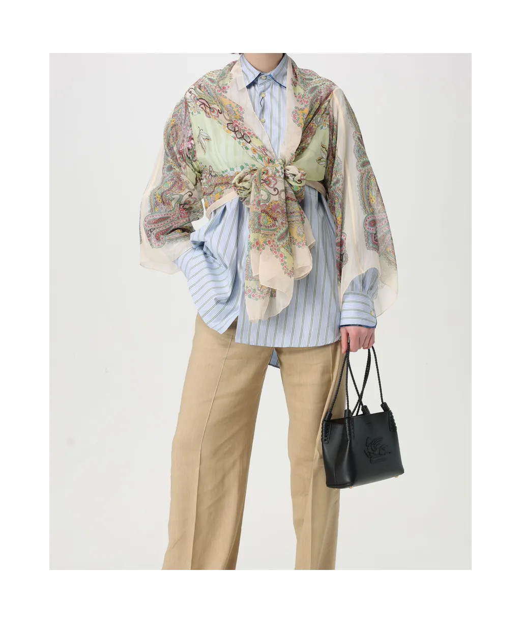 Semi-Sheer Paisley Printed Cape