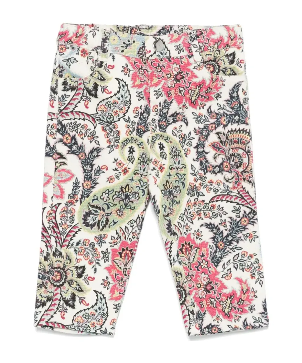 Floral-Print Trousers