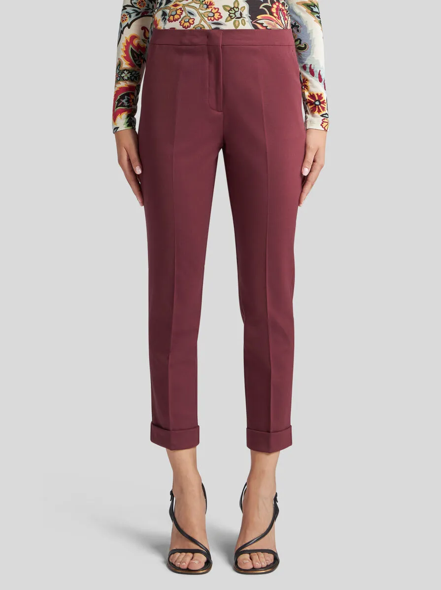 Cropped Stretch Trousers