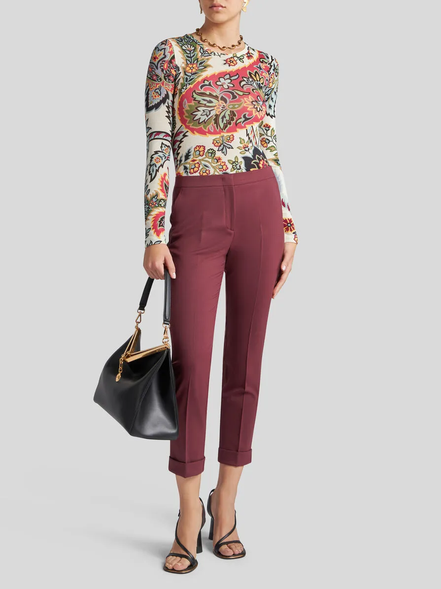Cropped Stretch Trousers